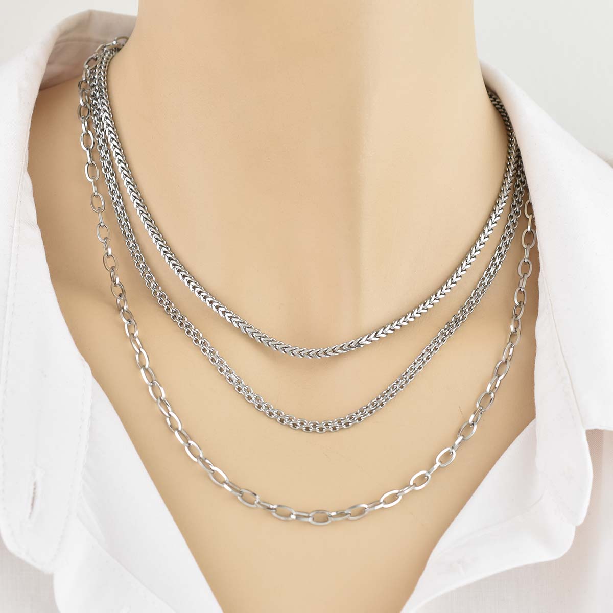 Pacifista Gold Chain 3MM Ατσάλινη Αλυσίδα Λαιμού 316L